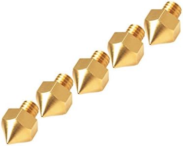 3D Printer 0.4mm Extruder Brass Nozzle Print Head for Ultimaker 3.0mm ABS PLA Printer(Pack of 5pcs