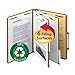 Smead 100% Recycled Pressboard Classification File Folder, 2 Dividers, 2
