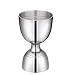 Hiware Double Cocktail Bar Jigger, 18/8 Stainless Steel Bell Measuring Jigger - 1 oz x 2 oz