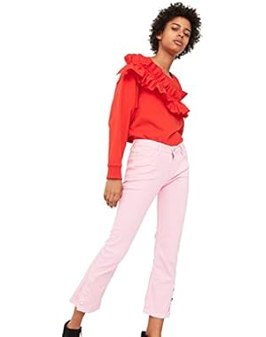 Mango Women's Cropped Button Pants