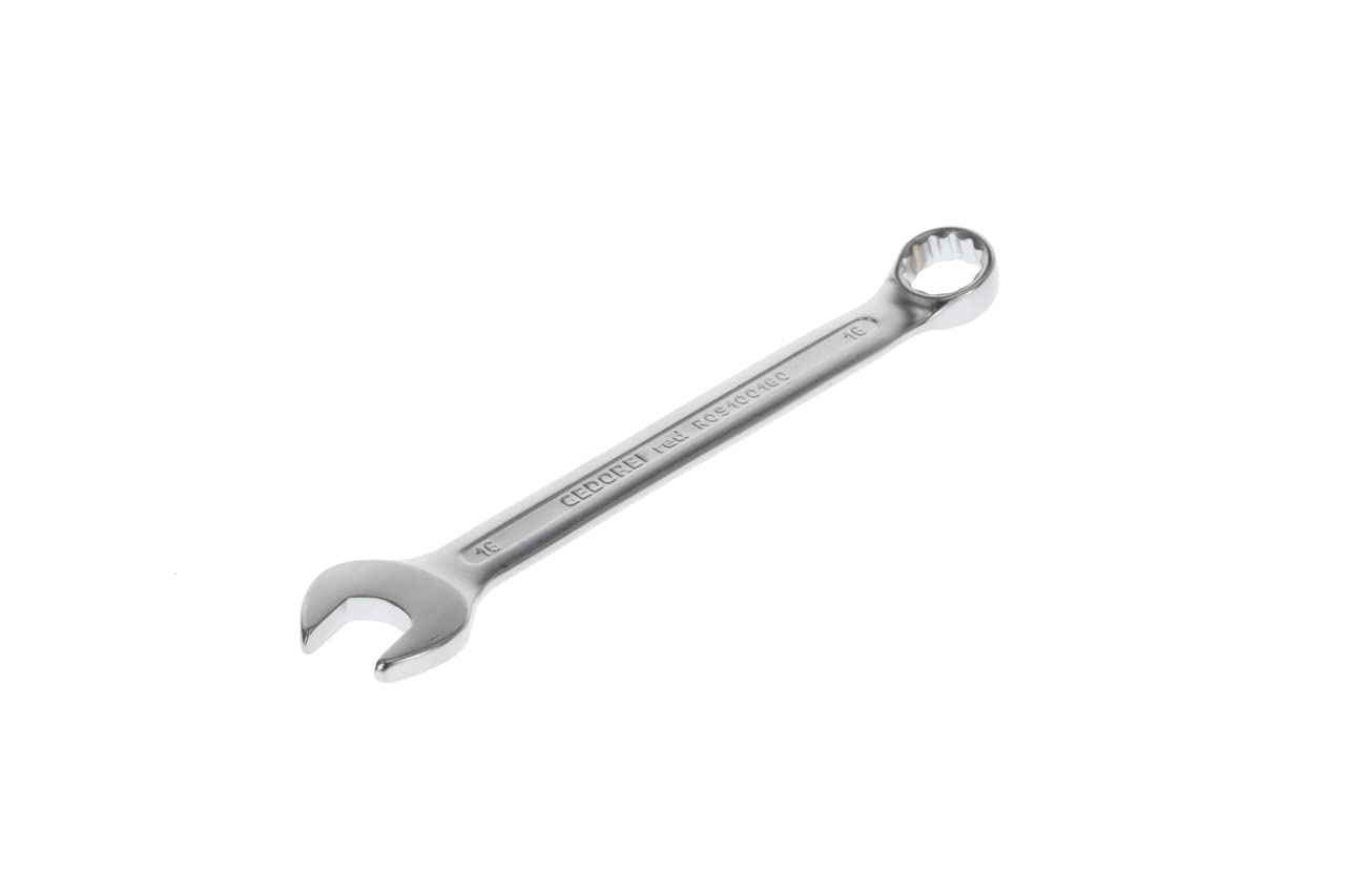 GEDORE Red Combination Spanner SW 16 mm Matt Satin Finish Chrome Vanadium Steel Silver