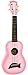 Kala MK-SD-PKBURST Makala Dolphin Soprano Ukulele - Pink Burst Bundle with Gig Bag, Tuner, Austin Bazaar Instructional DVD, and Polishing Cloth