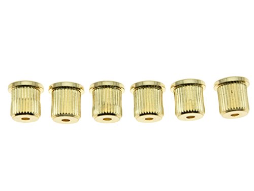 Dopro Set of 6 Gold Guitar String Through Body 5/16" String Ferrules for American Standard Telecaster