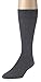 Men's Socks Soft Ribbed Knit Classic Cotton Mid-Calf Crew Dress Socks 3 Pack - Heather Grey (13-15)