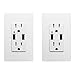 SECKATECH Dual USB Ports 4.2A DC Smart High Speed White Charger Socket 15A TR AC Receptacle,for iphoneX,iphone 8/8 plus, Samsung Galaxy and more, 4 Wall Plates, (2 PACK)