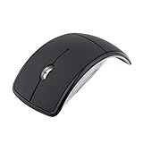 Mouse Mice doopootoo 2.4GHZ Snap-in Transceiver Fold Wireless Mouse Cordless Mice USB Folding Mouse Black