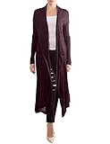 Thanth Womens Draped Open Front Stylish Long Knit Cardigan