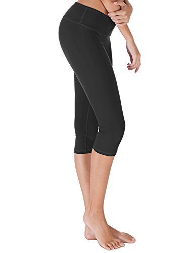Best Yoga Clothing from Top to Bottom 31 Yoga Reflex - Women's Yoga Capris Pants - Active Capri Leggings With Hidden Pocket (XS-2XL) , Black , Small