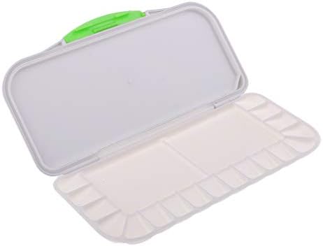 Prettyia Foldable 18 Wells Paint Palette Box Art Paint Tray for Watercolor Acrylic Oil Painting Suit for Fine Artists, Professionals, Painters, Students