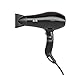 BERTA 1875W Ceramic Tourmaline Hair Dryer Negative Ionic Blow Dryer 2 Speed & 3 Heat Settings AC Motor with 4 professional Accessories(Black)