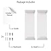 Wallniture U Shape Floating Metal Bookshelf White Set of 2