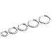Zysta 5 Pairs 8 10 12 14 16mm Stainless Steel 18G Silver Endless Hoop Earring Simple Ear Lobe Nose Tongue Cartilage Helix Tragus Lip Septum Nipple Body Piercing Ring Loops
