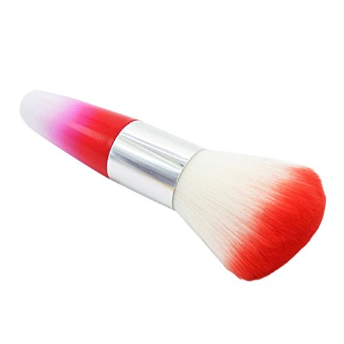 Nail Art Dust Cleaner Brushes Tool For Acrylic UV Gel Powder Remover Kit for Women (Red)