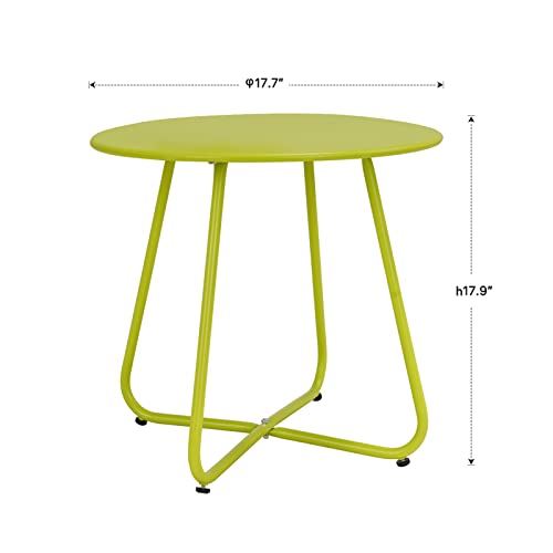 Grand Patio Indoor & Outdoor, Powder Coated Steel Round Side Table