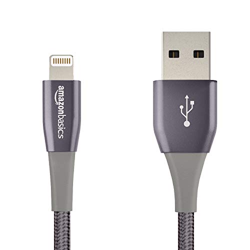 AmazonBasics-Double-Nylon-Braided-USB-A-Cable-with-Lightning-Connector-Premium-Collection-MFi-Certified-Apple-iPhone-Charger-4-Inch-Dark-Grey
