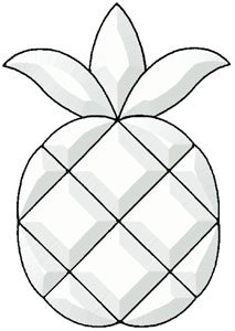 Clear Glass Pineapple Bevel Cluster - Clear Glass - 6-3/8" x 9"