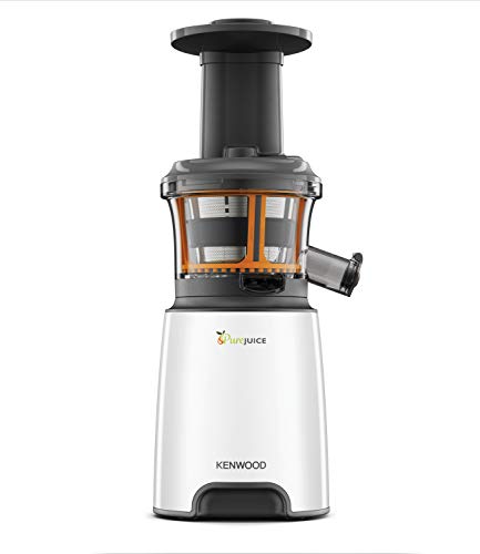 Kenwood Extracteur De Jus Jmp600Wh, Pure Juice, Appareil à Jus pour Boissons Saines, Capacité 1,3 L, Blanc et Gris