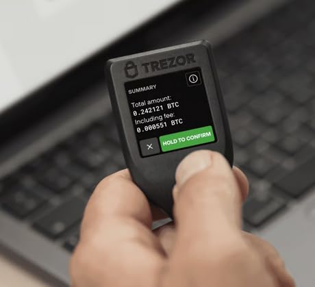 Trezor Model T - Crypto Hardware Wallet with LCD Touchscreen, Protecting Bitcoin & 1000's of Coins with Maximum Security