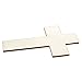 Unfinished Wood Cutout - 25-Pack Cross Shaped Wood Pieces for Wooden Craft DIY Projects, Sunday School, Church, Home Decoration, 2.7 x 4.2 inches