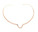 New Shiny Copper Notched Choker Collar Necklace Wire (CO14)