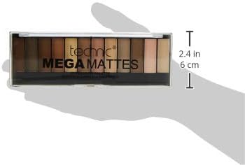 Technic Mega Mattes Nude Eyeshadow Palette, 12 Pigmented, Professional, Long Lasting - Image 5