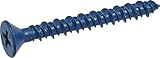 HILLMAN FASTENER 41567 Blue Flat-Head Phillips Concrete Screw Anchor, 3/16" x 2-1/4", 20 Pieces