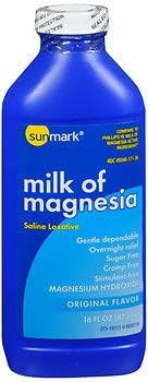 Sunmark Milk of Magnesia Original Flavor - 16 oz, Pack of 2
