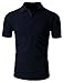 H2H Mens Casual Basic Pique Polo Shirts Short Sleeve of Various Colors NAVY US L/Asia XXL (KMTTS061)