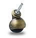 OfficeLogixShop - 4-Pack 2-inch Antique Gold Ball Caster with Wood Stem and Socket - Suitable for Sofa, Table, Chairs and Other Furniture | 1 Year Limited Warranty |
