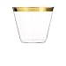 Golden Empire 9oz Gold Rim Party Cups 100 Plastic Fancy Cups Elegant Wedding, Graduation, New Years, Christmas, Birthday Party, Anniversary