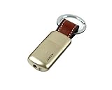 Lightbox Keychain Metal with Leather Refillable Bustane Gas Cigarette Lighter