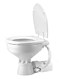Jabsco 37010-1090 Electric Marine Toilet, Push Button Operation, Macerator, Household Size, 12 Volt