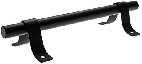 Hearth Creek Large Heavy Duty Carbon Steel Black Rustic Sliding Barn Door Handle Pull