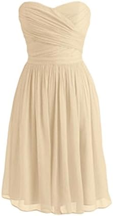 Victoria Dress Gorgeous A-Line Graduation Dresses Sweetheart Bridesmaid Dresses Chiffon-8-Champagne