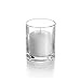 yummi Set of 36 10hr Votive Candles & Votive Holders, Clear