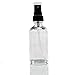 Premium Vials, 12, Clear, 1 oz Glass Bottles, with Black Fine Mist Sprayers (Clear)