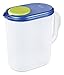 Sterilite 1 Gallon Pitcher, Blue Sky Lid w/ Lime Tab & Clear Base, 6-Pack