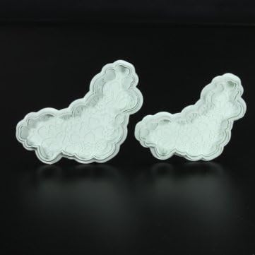 Souked 2Pcs Heart Lace Plunger Cutter Cake Sugarcraft Decorating Tool Mould