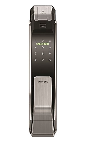 Samsung-Digital-Door-Lock-SHS-P718LBKEN-Fingerprint-Push-Pull-Two-Way-Latch-Mortise-ENGLISH-VERSION-Morise-AML320