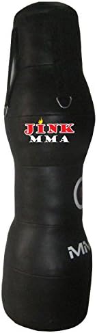 JINK Artificial leather - Pound /Floor Striking Hanging stripes Dummy Cylinder shaped bag JMMA354A Leather - Black 70" Up to 55kg/121 lb