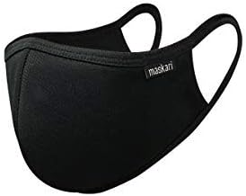 Maskari Black Reusable Face Mask, Black (1 Pk, Adv)