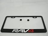 Toyota RAV4 Black License Plate Frame with Caps