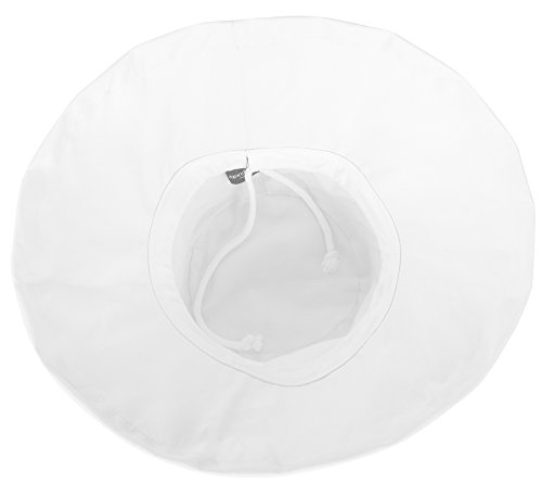 Lullaby Womens Summer Sun Protective Solid Color Packable Sun Bucket Hat White