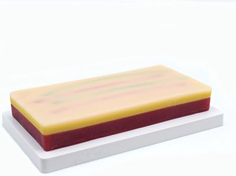 Training Suture Pad Practice Skin Model with Anti-Slip Rubber Base, 3 Layers, Reusable For Student Nurse,Reusable and Durable(7" X 3.5" X 1")