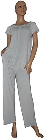 Women's Eco-Friendly Bamboo Viscose Pajama Set(ATL1603) (M, GREY)