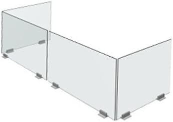 Glass Divider - C107 Partition Sneeze Guard 18" high and 12" wide