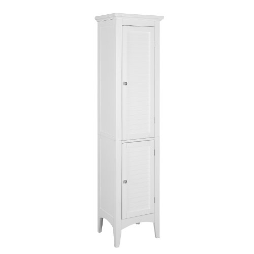Elegant Home Fashions Adriana Linen Tower with 2-Shutter Door