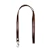 Genuine Leather Neck Lanyard, RetroLeo Leather Key Chain Holder, ID Badge Holder (LL001--Brown)