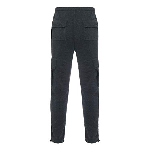 LISTHA Wild Cargo Pants Men Overalls Big Pocket Sport Work Combat Trousers Dark Gray