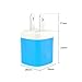 USB AC Universal Power Home Wall Travel Charger Adapter for iPhone SE / 6s / 6 / 6 Plus, iPad Air 2 / Pro, Samsung Galaxy S7 / S6, Note 5, LG G5 and More (5 Pack) (Random Color)